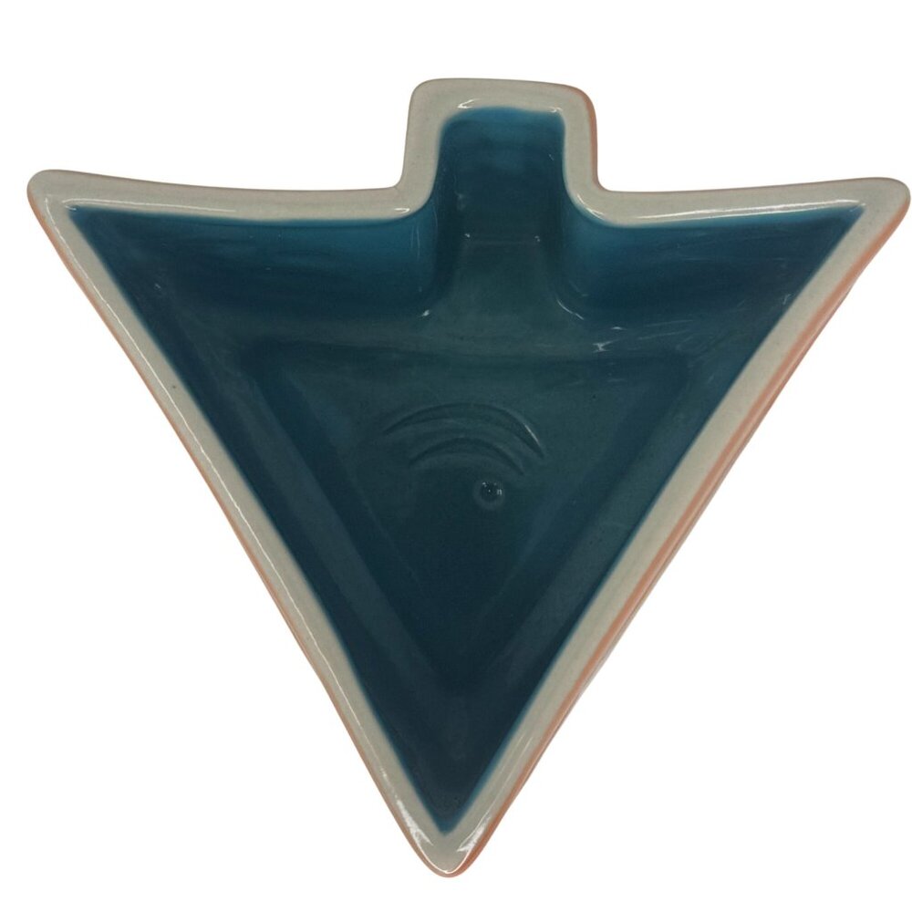 Vintage Modfish Orange Triangle Tiki Bowl Mug Ken Ruzic Tiki Farm 2015 MCM - Picture 6 of 9